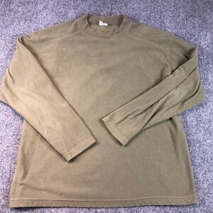 Columbia Men's Long Sleeve Fleece Pullover Shirt Size Large Olive Green
